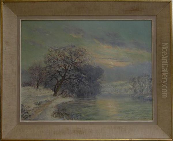 Paysage De Neige Oil Painting by Paul Vogler