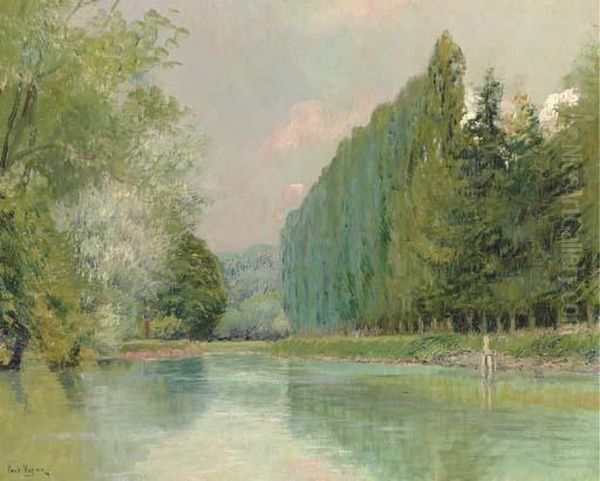 La Siene A Bougival Oil Painting by Paul Vogler