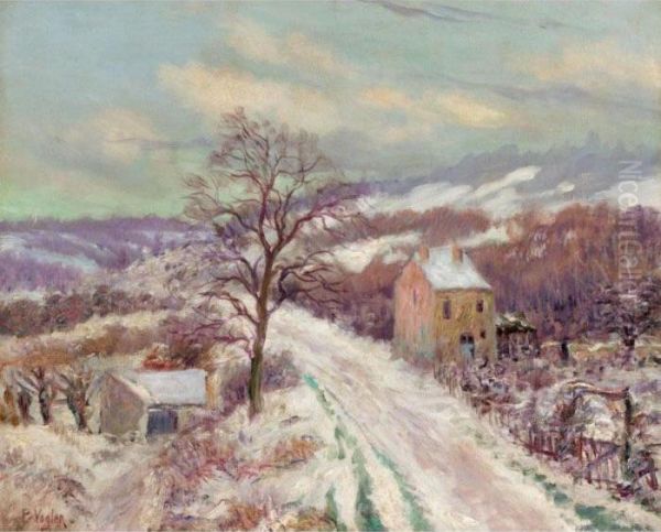 Paysage D'hiver Oil Painting by Paul Vogler