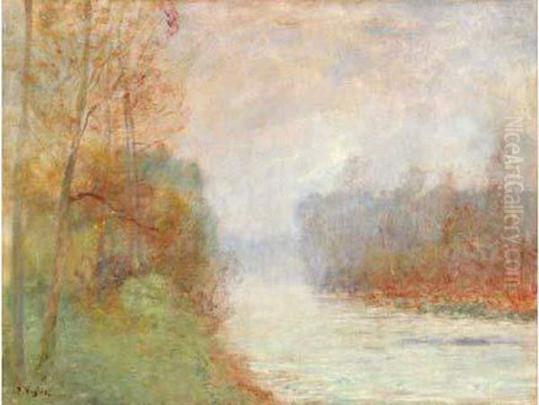 Bord De Riviere En Automne Oil Painting by Paul Vogler