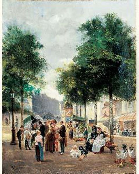 Jour De Fete Oil Painting by Paul Vogler