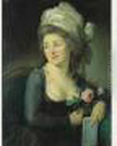 Portrait De Femme Au Turban. Oil Painting by Jean Louis Voille