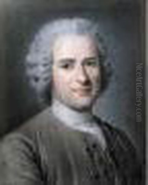 Portrait De Jean-jacques Rousseau Oil Painting by Guillaume Voiriot