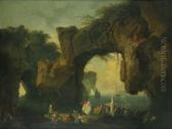 La Gondole Italienne. Oil Painting by Pierre-Jacques Volaire