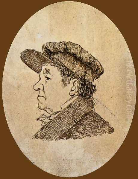 Self-Portrait Aged 78 Oil Painting by Francisco De Goya y Lucientes