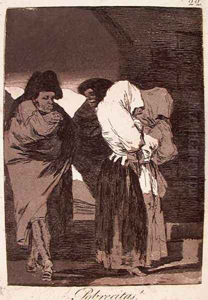 Poor Little Girls! Oil Painting by Francisco De Goya y Lucientes