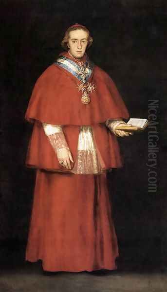 Cardinal Luis Maria de Borbon y Vallabriga Oil Painting by Francisco De Goya y Lucientes