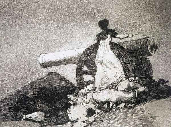 What courage! Oil Painting by Francisco De Goya y Lucientes