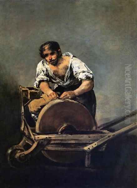 Knife Grinder 2 Oil Painting by Francisco De Goya y Lucientes