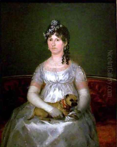 Portrait of Dona Francisca Vicenta Chollet y Caballero Oil Painting by Francisco De Goya y Lucientes