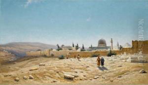 Jerusalem, Autumn Oil Painting by Efim Efimovich Volkov