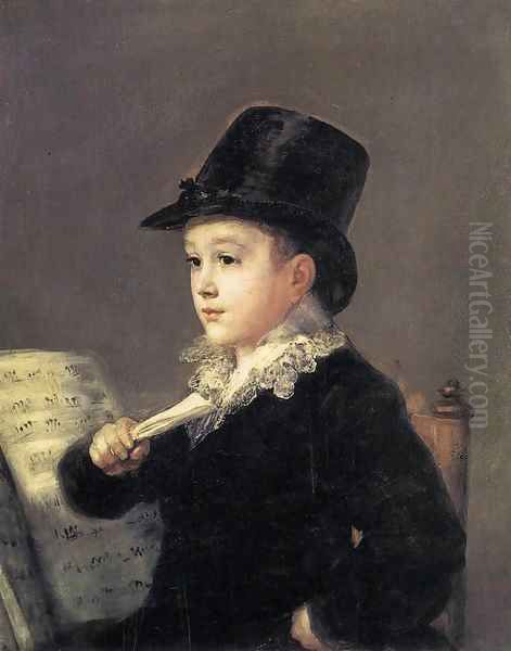 Portrait of Mariano Goya, the Artist's Grandson 2 Oil Painting by Francisco De Goya y Lucientes