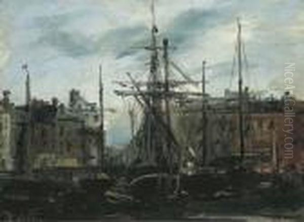 Le Port De Bordeaux Oil Painting by Alexis Vollon