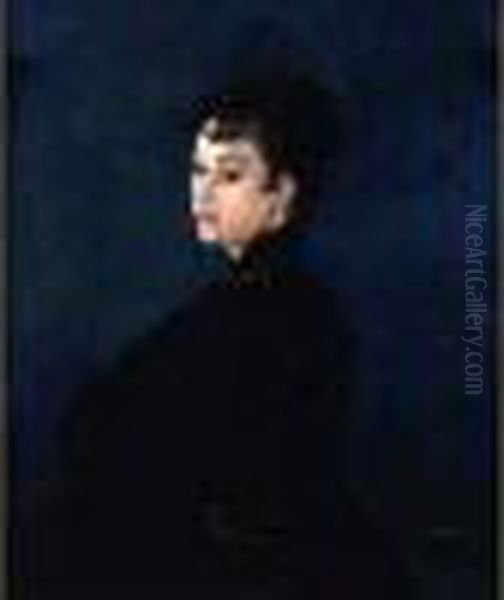 < Portrait De Madame Alexis Vollon >. Oil Painting by Alexis Vollon