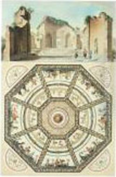 Roman Mosaic At Otricoli Oil Painting by Giovanni Volpato