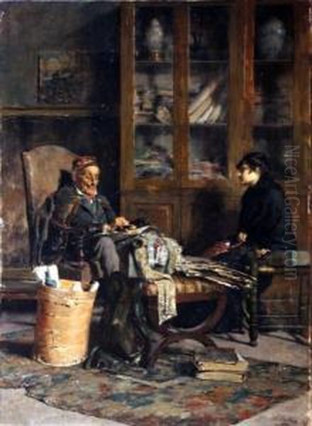 La Lettera Oil Painting by Vincenzo Volpe