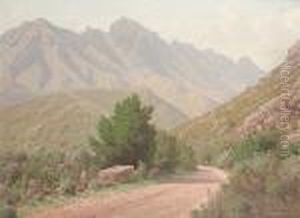 Mountains In Traduow's Pass, Swellendam Oil Painting by Jan Ernst Abraham Volschenk