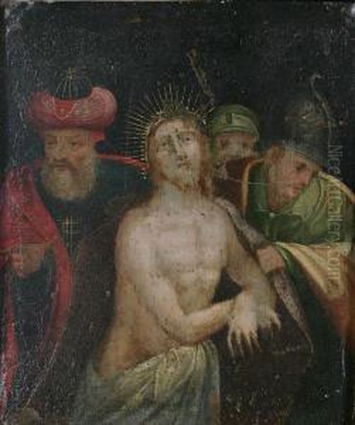 Christus Aan Het Volk Getoond Oil Painting by Hans Von Aachen