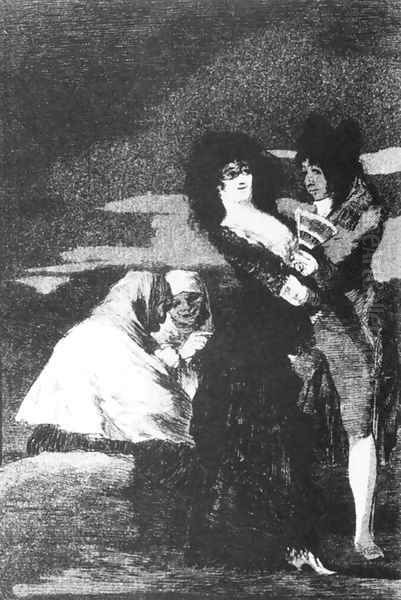 Birds of a Feather 2 Oil Painting by Francisco De Goya y Lucientes