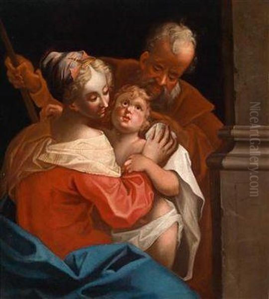 Die Heilige Familie Oil Painting by Hans Von Aachen