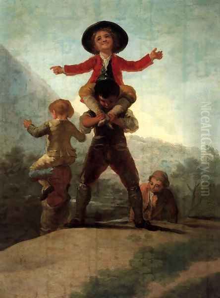 Playing at Giants Oil Painting by Francisco De Goya y Lucientes