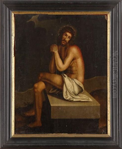 Christus In Der Rast. Oil Painting by Hans Von Aachen