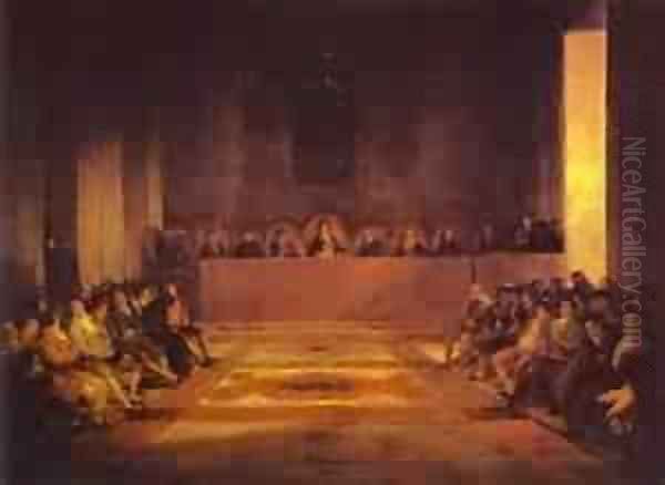 Junta Of The Philippines 1815 Oil Painting by Francisco De Goya y Lucientes