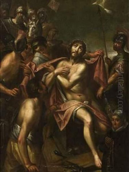 < Le Christ Aux Liens >. Oil Painting by Hans Von Aachen