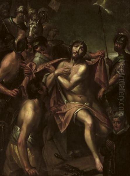 Christ Being Stripped Of His Garments Oil Painting by Hans Von Aachen