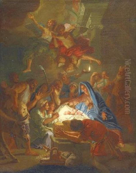 Adoration Of The Shepherds Oil Painting by Hans Von Aachen