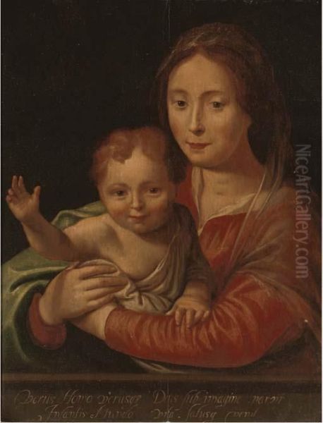 The Virgin And Child Oil Painting by Hans Von Aachen