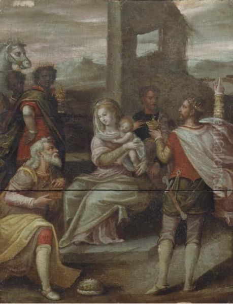 The Adoration Of The Magi Oil Painting by Hans Von Aachen