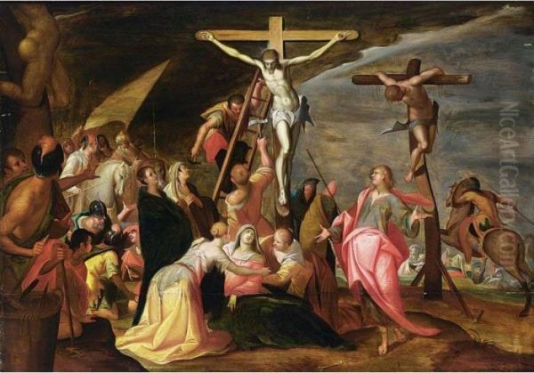 The Crucifixion Oil Painting by Hans Von Aachen