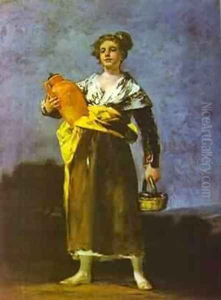 Girl With A Jug (Aguadora) Oil Painting by Francisco De Goya y Lucientes