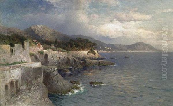 Via Del Amore In Cinqueterre. Oil Painting by Nicolai Von Astudin