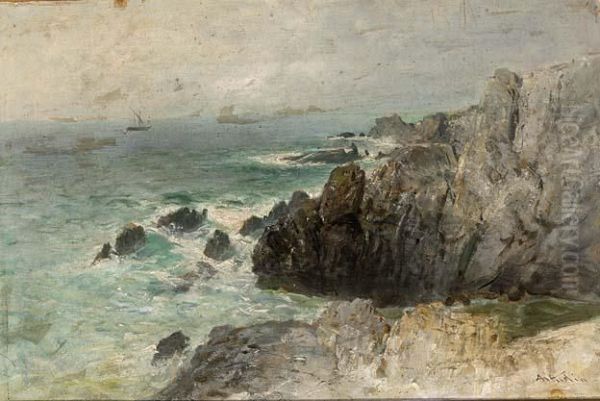 Coastal Landscape Oil Painting by Nicolai Von Astudin