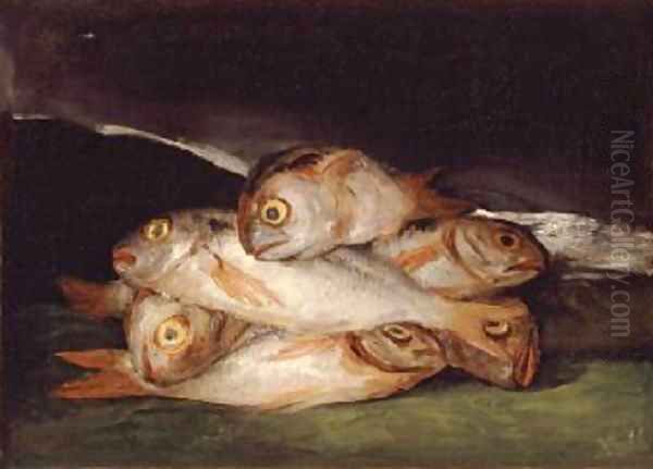 Still Life with Golden Bream 1808 12 Oil Painting by Francisco De Goya y Lucientes