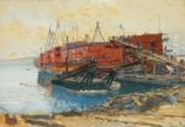 Triest Oil Painting by Hans Von Bartels