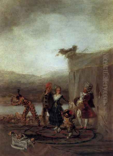 The Strolling Players Oil Painting by Francisco De Goya y Lucientes