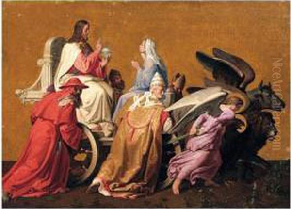 Der Triumph Christi (the Triumph Of Christ) Oil Painting by Joseph I Von Berres