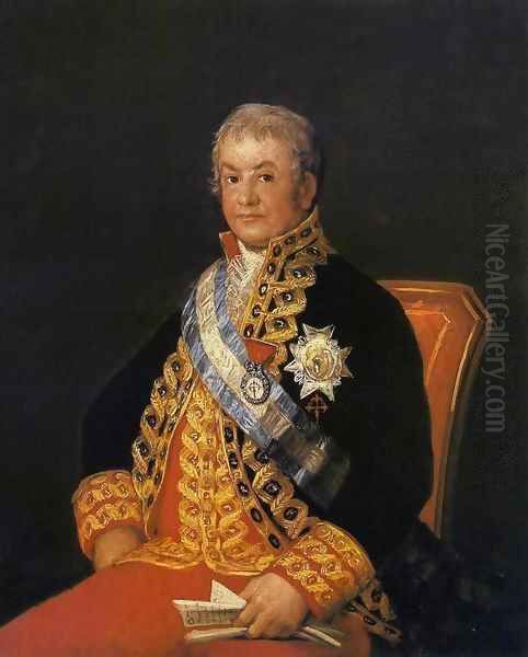 Portrait of Jose Antonio, Marques de Caballero Oil Painting by Francisco De Goya y Lucientes