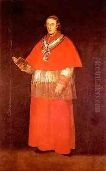 Cardinal Luis Maria De Borbon Y Vallabriga 1800 Oil Painting by Francisco De Goya y Lucientes