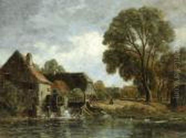 Wassermuhle Oil Painting by Gilbert Von Canal