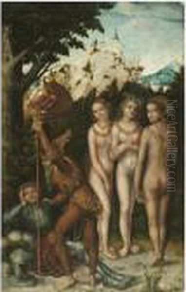 The Judgment Of Paris Oil Painting by Lucas The Elder Cranach