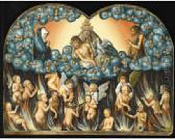 The Descent Into Purgatory Oil Painting by Lucas The Elder Cranach