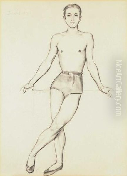 Dancer Oil Painting by Nils Von Dardel