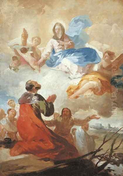 The Appearance of the Virgen del Pilar to Saint James Oil Painting by Francisco De Goya y Lucientes