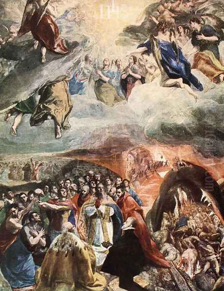 Adoration of the Name of Jesus (Dream of Philip II) Oil Painting by El Greco (Domenikos Theotokopoulos)