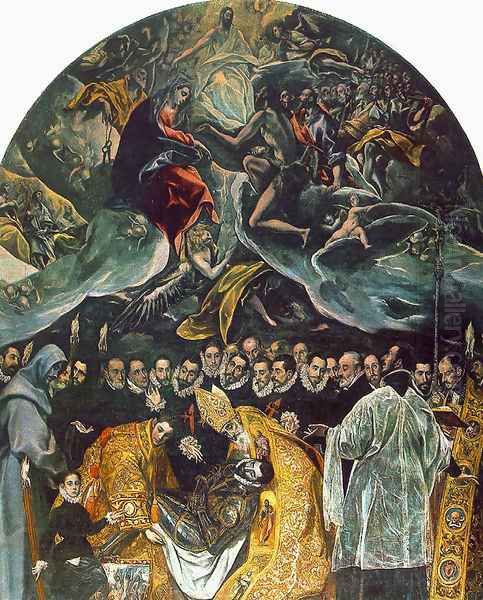 The Burial of Count Orgaz Oil Painting by El Greco (Domenikos Theotokopoulos)