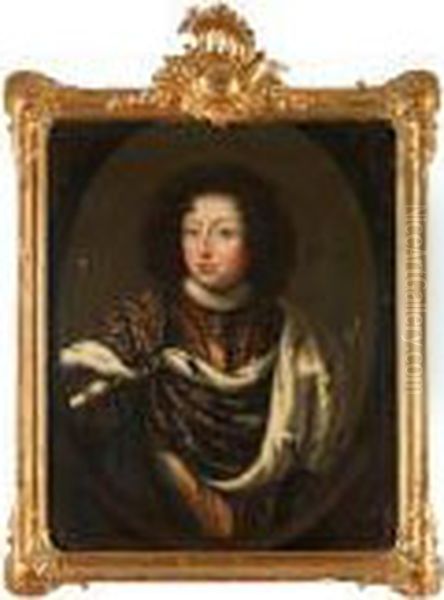 Konung Karl Xi Oil Painting by David Klocker Von Ehrenstrahl